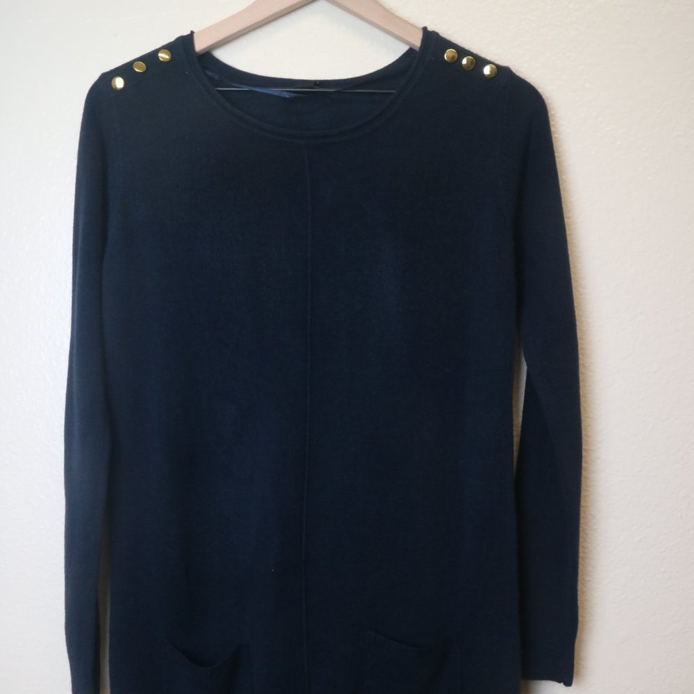 Navy Front Pocket Dress